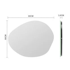 Miroir Lumineux|Brand Home Deluxe Miroir LED MAY asymétrique - 80 x 100 cm