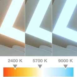Cuisibane Miroir LED modulable et antibuée VISTA PLUS - 80x80 cm