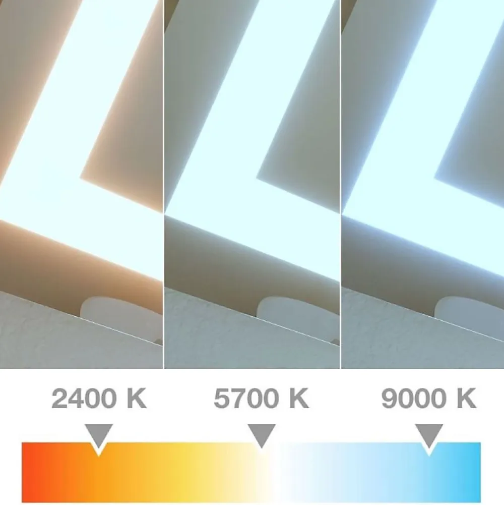 Cuisibane Miroir LED modulable et antibuée VISTA PLUS - 80x80 cm