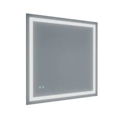 Cuisibane Miroir LED modulable et antibuée VISTA PLUS - 80x80 cm