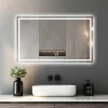 Mon Beau bain Miroir LED Réversible pour Salle de Bain 80x100 cm - Anti-Buée avec Interrupteur Tactile