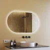 Artforma Miroir LED Salle de Bain - - Ovale - 120x70cm - LED Dual + interrupteur tactile + anti-buée