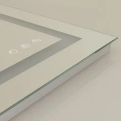 Saniverre Miroir LED salle de bain OBLONG 60 x 80 cm réversible, anti-buée + éclairage et intensité réglables -