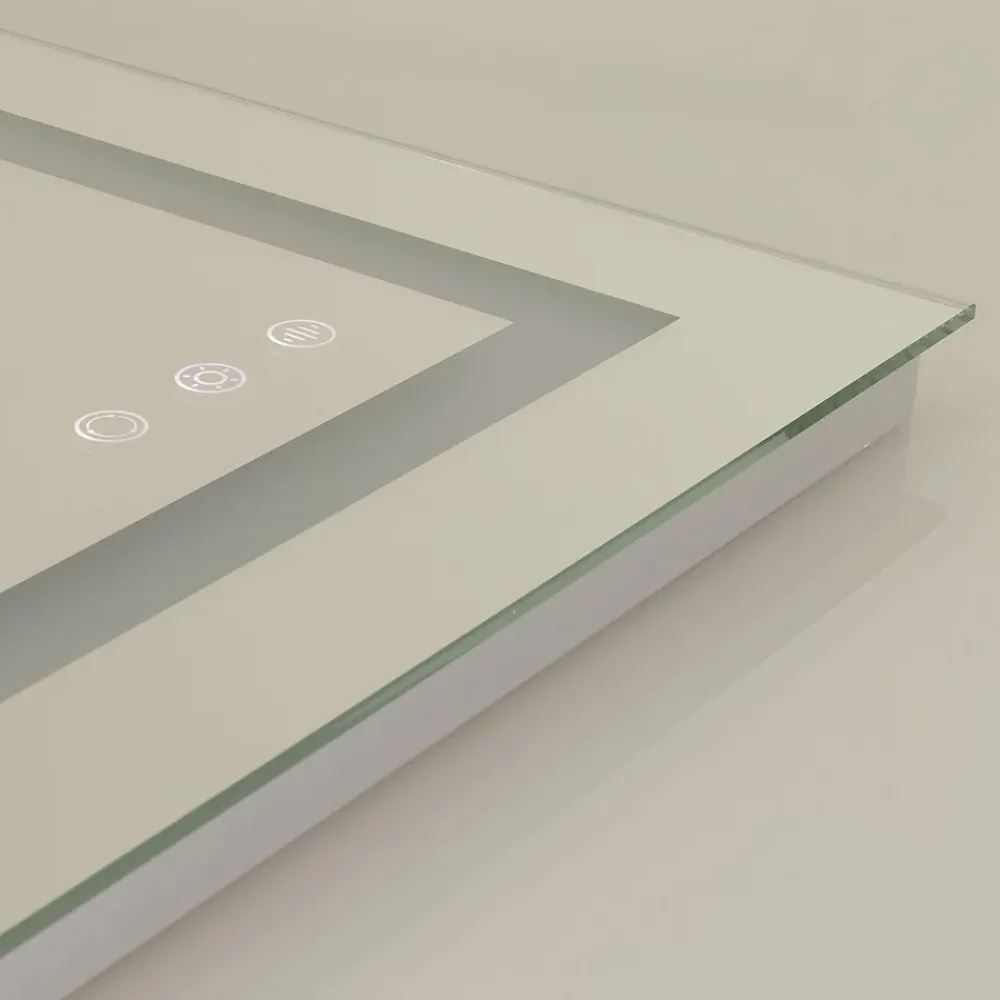 Saniverre Miroir LED salle de bain OBLONG 60 x 80 cm réversible, anti-buée + éclairage et intensité réglables -