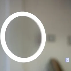 Miroir Grossissant Lumineux|Kiamami Valentina Miroir Led 80X60 Avec Horloge Numérique Et Lentille De Grossissement