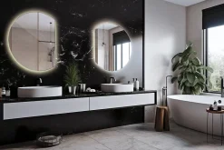 Miroir Lumineux|Tulup Miroir LED 84x100 cm contemporain lumière neutre 1 pc