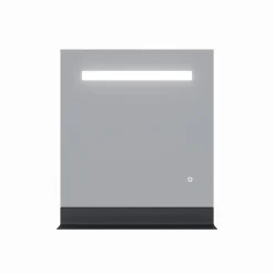 Cuisibane Miroir lumineux antibuée ETAL 70x80 cm avec tablette de rangement