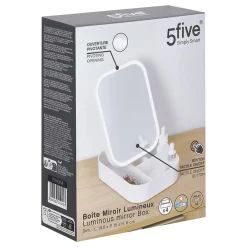 5Five Miroir lumineux L19,8cm - Blanc-