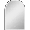 Miroir Lumineux|Homcom Miroir lumineux LED arqué de salle de bain 90 x 60 cm - tactile, réglable, anti-buée - alu noir