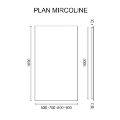 Créazur France Miroir MIRCOLINE - 80x105cm - Sans applique