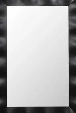 Miroir Grossissant|Giantex Miroir Mural 106 x 71,5 cm,Cadre en Bois d'Hévéa, Miroir de Courtoisie à Suspension, pour Salle de Bain, Salon, Entrée, Noir