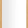 Giantex Miroir Mural 90 x 60 CM,Coins Arrondis Style Rustique Haute Définition pour Salle de Bain,Salon,Entrée,Chambre,Suspension,Naturel