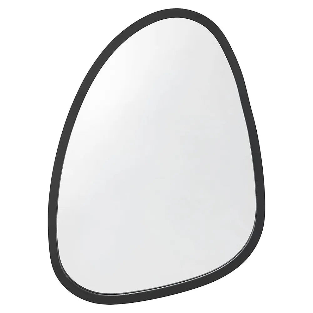 Miroir Simple|Helloshop26 Miroir mural asymetrique 62 x 50 noir
