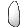 Helloshop26 Miroir mural asymetrique 80 x 58 noir