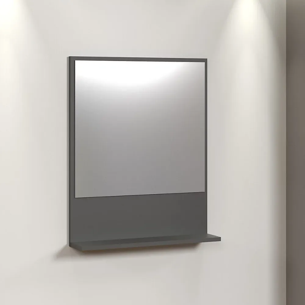 Etagère Salle De Bains|Calicosy Miroir mural avec 1 tablette L60 cm - PUREBLISS