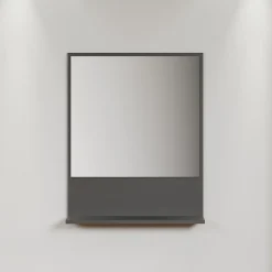 Etagère Salle De Bains|Calicosy Miroir mural avec 1 tablette L60 cm - PUREBLISS