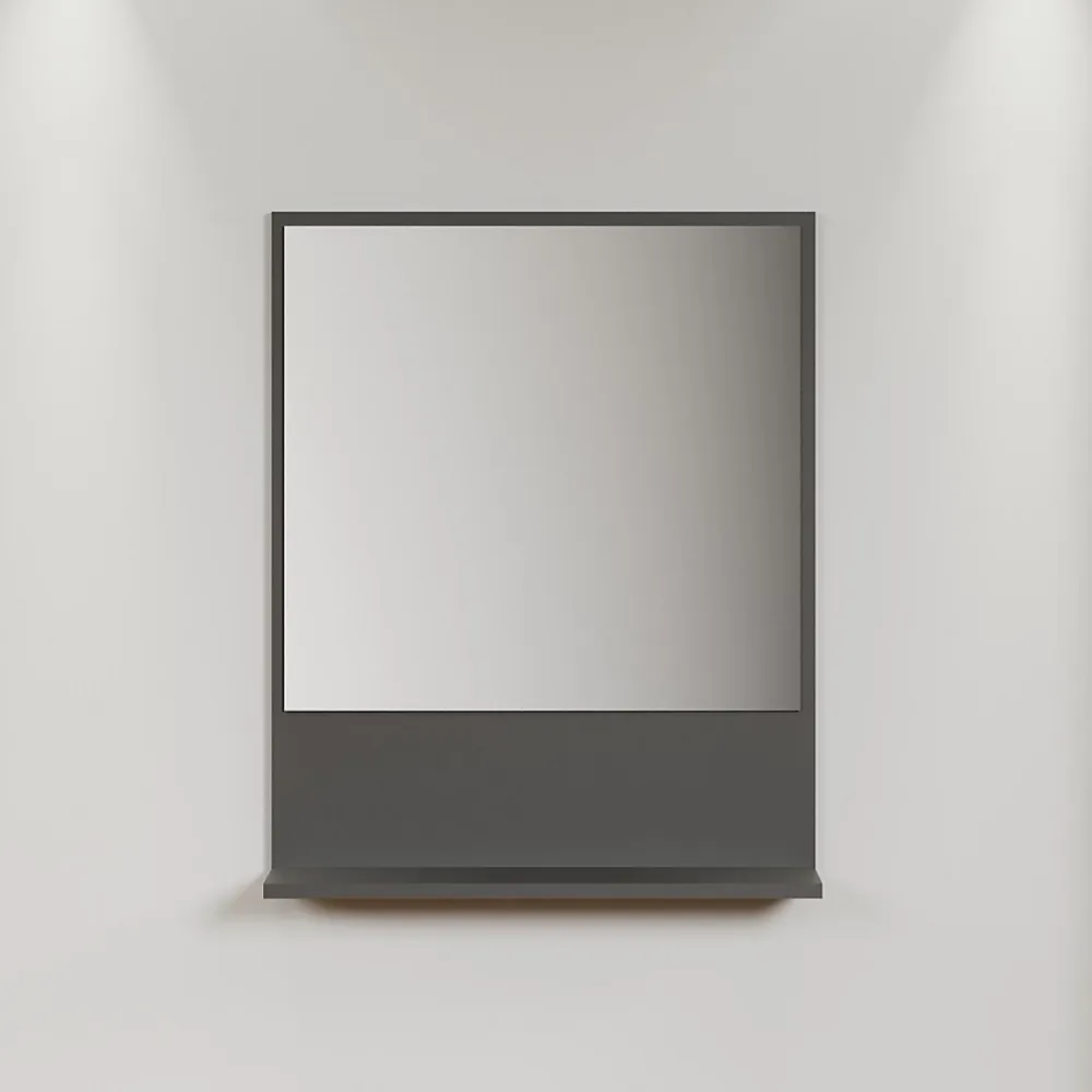 Etagère Salle De Bains|Calicosy Miroir mural avec 1 tablette L60 cm - PUREBLISS
