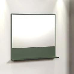 Etagère Salle De Bains|Calicosy Miroir mural avec 1 tablette L80 cm - PUREBLISS