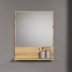 Calicosy Miroir mural avec 1 tablette L60 cm - PUREBLISS