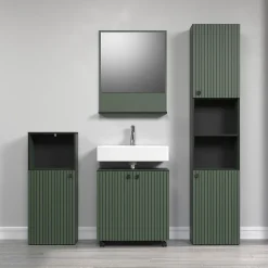 Calicosy Miroir mural avec 1 tablette L60 cm - PUREBLISS