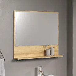 Calicosy Miroir mural avec 1 tablette L80 cm - PUREBLISS