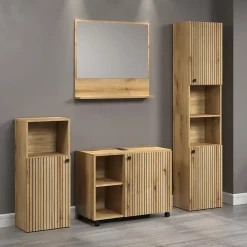 Calicosy Miroir mural avec 1 tablette L80 cm - PUREBLISS