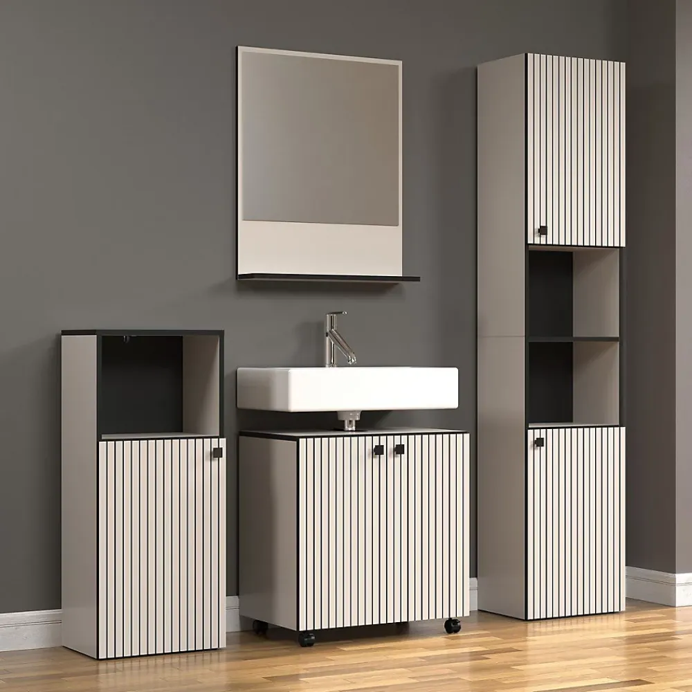 Etagère Salle De Bains|Calicosy Miroir mural avec 1 tablette L60 cm - PUREBLISS