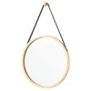 Helloshop26 Miroir mural avec cadre en bambou marron