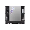 Chb Collection Miroir mural avec étagère - Mélaminé - Noir - 72 - 76 - 20 cm