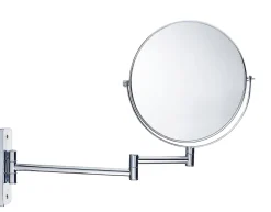 Miroir Simple|Duravit Miroir mural cosmétique sur bras mobile et orientable en laiton chromé - 20cm - support 31cm - D-Code