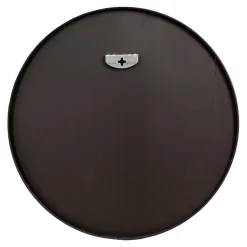 Helloshop26 Miroir mural diamètre 60 cm cadre aluminium noir