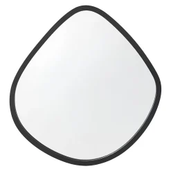 Helloshop26 Miroir mural forme arrondie 64 x noir