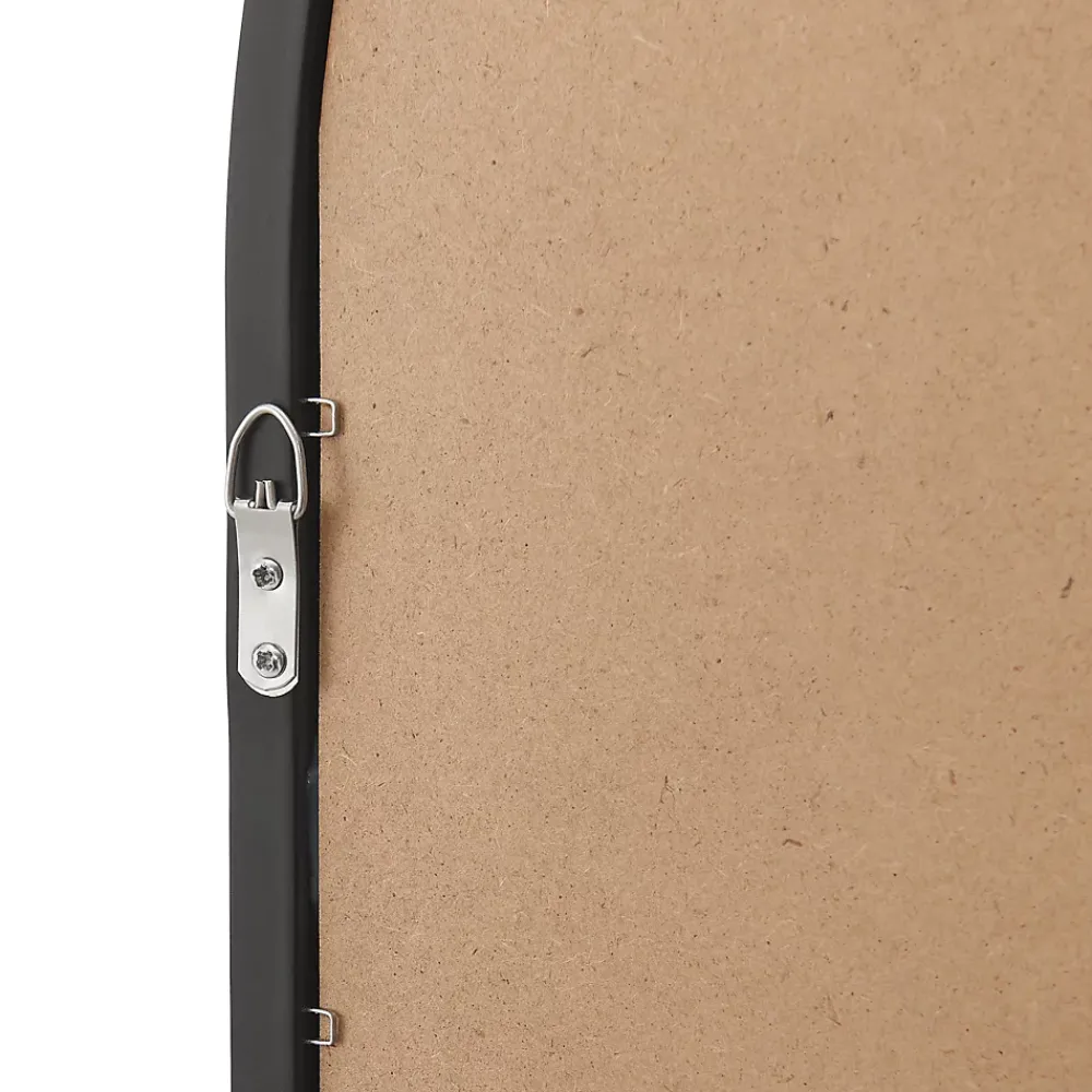 Helloshop26 Miroir mural forme fenêtre arrondie 80 noir