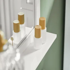 Sobuy Miroir Mural Meuble Salle de Bain avec 1 étage plateau, FRG129-W,