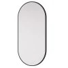 Bernstein Miroir mural oval design de salle de bain avec cadre en aluminium noir - 8144B - 60x120cm