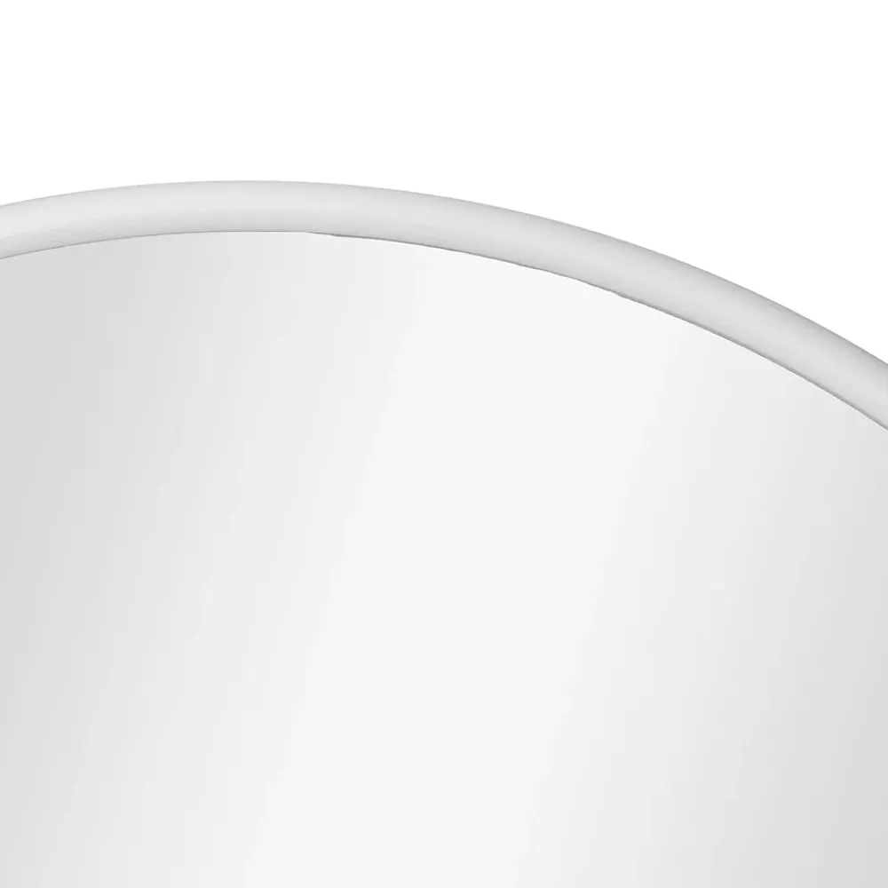 Helloshop26 Miroir mural ovale 40 x 80 blanc