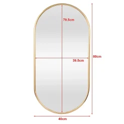 Helloshop26 Miroir mural ovale 40 x 80