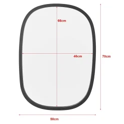 Miroir Simple|Helloshop26 Miroir mural ovale 70 x 50 noir