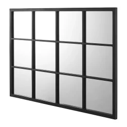 Helloshop26 Miroir mural rectangulaire 90 x 60 noir