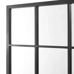 Helloshop26 Miroir mural rectangulaire 90 x 60 noir