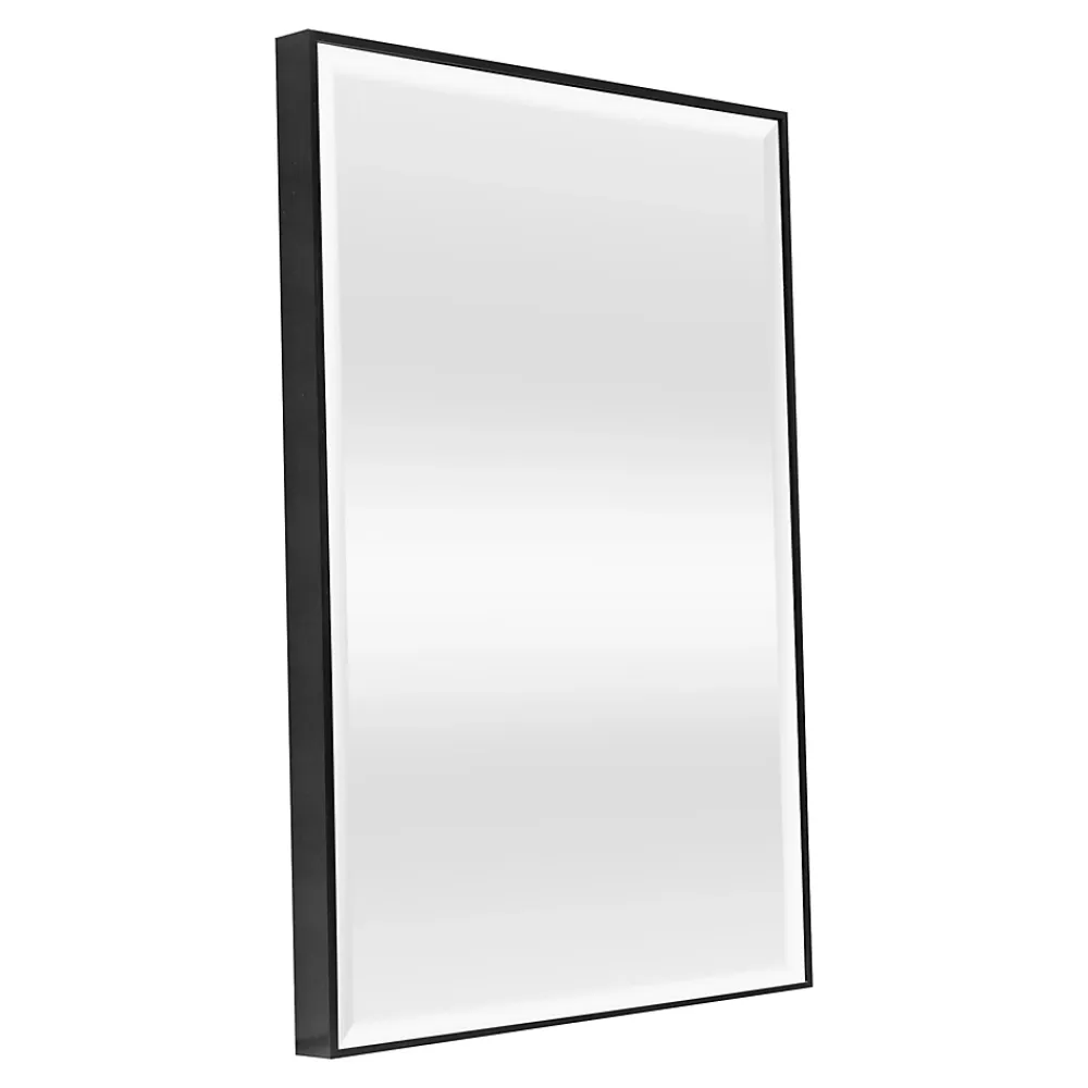 Helloshop26 Miroir mural rectangulaire 72 x 52 noir