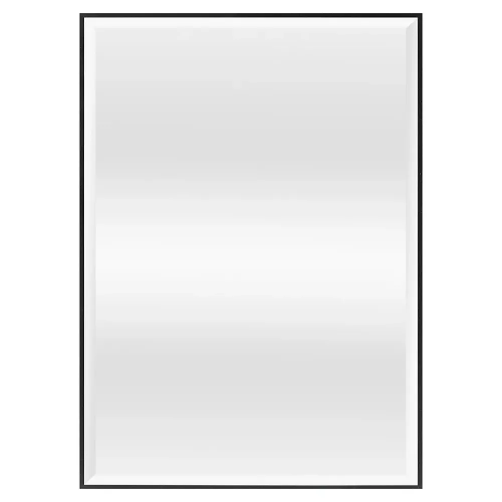 Helloshop26 Miroir mural rectangulaire 72 x 52 noir
