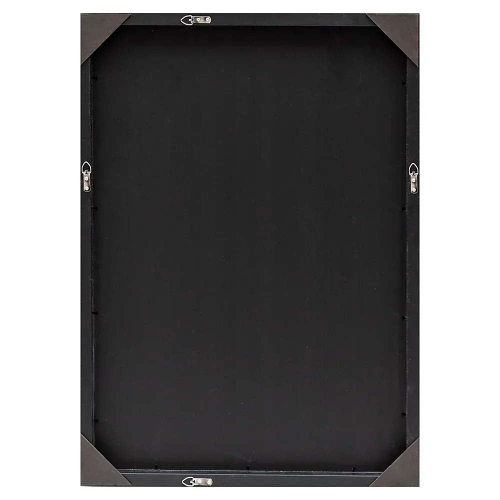 Helloshop26 Miroir mural rectangulaire 72 x 52 noir