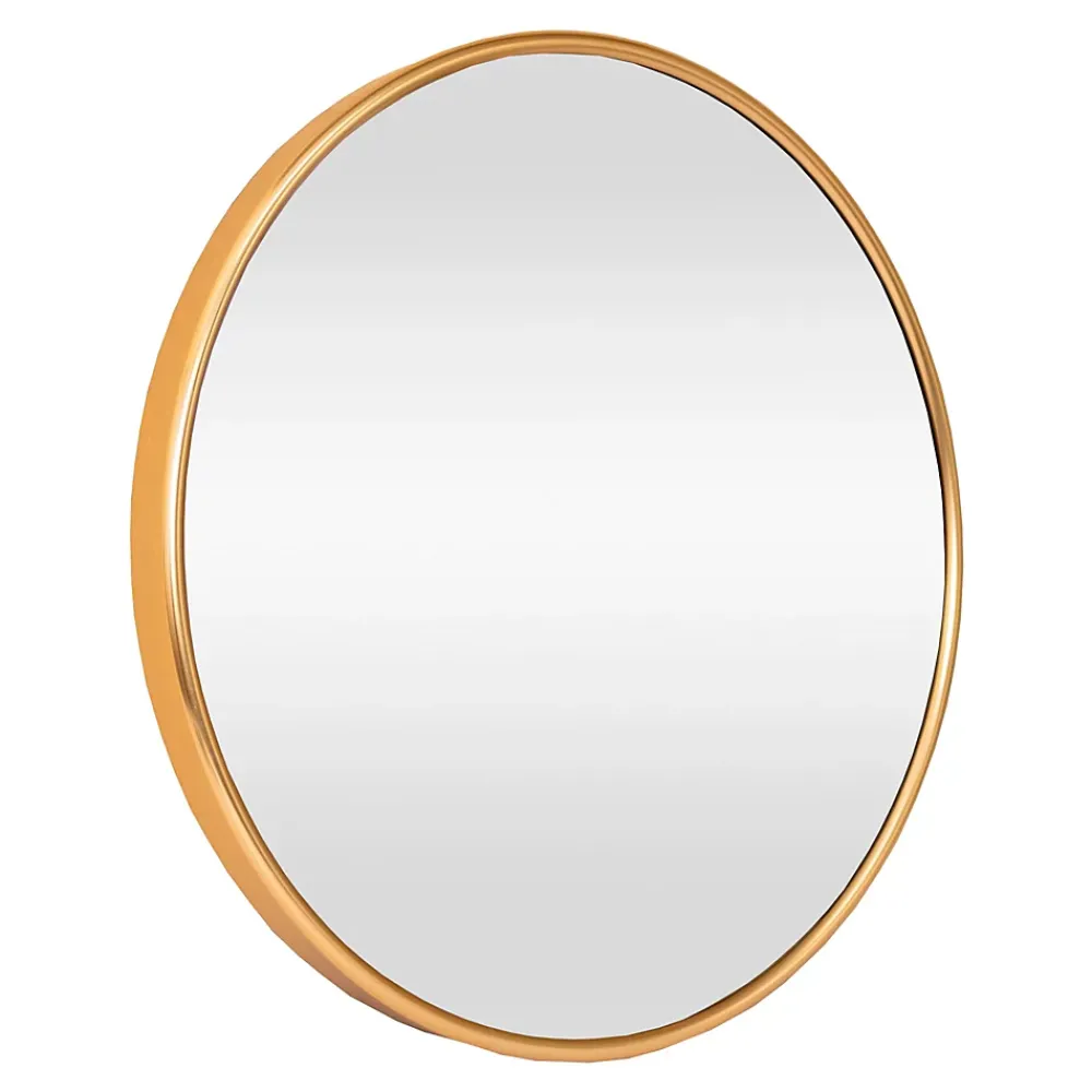 Helloshop26 Miroir mural rond 60 cm aluminium aluminium