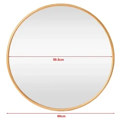 Helloshop26 Miroir mural rond 60 cm aluminium aluminium