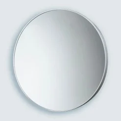 Miroir Grossissant|Kiamami Valentina Miroir Mural Rond 60 Cm Avec Cadre Blanc En Résine Thermoplastique