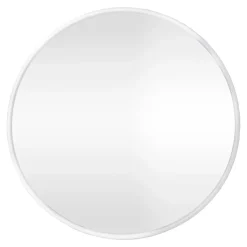 Helloshop26 Miroir mural rond 60 cm blanc blanc