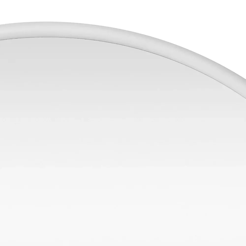Helloshop26 Miroir mural rond 60 cm blanc blanc