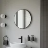Miroir Simple|Bernstein Miroir mural rond design de salle de bain, cadre en aluminium, verre 4mm - 8232 - Couleur et Noir, 60cm