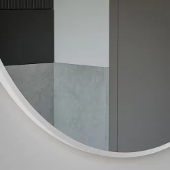 Bernstein Miroir mural rond design de salle de bain, cadre en aluminium, verre 4mm - 8232 - Couleur et Blanc, 100cm